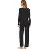 image:imageWiWi Pajamas Sets for Women Soft Long Sleeve Tops and Pants Sleepwear Ladies Pjs Viscose from Bamboo Pj SXXLDblack