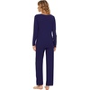 image:imageWiWi Pajamas Sets for Women Soft Long Sleeve Tops and Pants Sleepwear Ladies Pjs Viscose from Bamboo Pj SXXLDnavy
