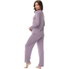image:imageWiWi Pajamas Sets for Women Soft Long Sleeve Tops and Pants Sleepwear Ladies Pjs Viscose from Bamboo Pj SXXLEviolet
