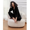 image:imageWiWi Pajamas for Women Bamboo Viscose Soft Ribbed Sleepwear Button Down Top and Pants 2 Piece Loungewear SXXLAblack
