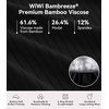 image:imageWiWi Pajamas for Women Bamboo Viscose Soft Ribbed Sleepwear Button Down Top and Pants 2 Piece Loungewear SXXLBblack