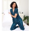 image:imageWiWi Pajamas for Women Bamboo Viscose Soft Ribbed Sleepwear Button Down Top and Pants 2 Piece Loungewear SXXLBblue Floral