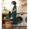 image:imageWiWi Pajamas for Women Bamboo Viscose Soft Ribbed Sleepwear Button Down Top and Pants 2 Piece Loungewear SXXLBdeep Teal
