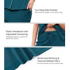 image:imageWiWi Pajamas for Women Bamboo Viscose Soft Ribbed Sleepwear Button Down Top and Pants 2 Piece Loungewear SXXLBdeep Teal