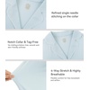 image:imageWiWi Pajamas for Women Bamboo Viscose Soft Ribbed Sleepwear Button Down Top and Pants 2 Piece Loungewear SXXLBlight Blue
