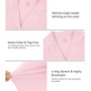 image:imageWiWi Pajamas for Women Bamboo Viscose Soft Ribbed Sleepwear Button Down Top and Pants 2 Piece Loungewear SXXLBpink
