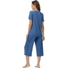 image:imageWiWi Pajamas for Women Soft Knit Capri Pants Pajama Sets Summer Pjs Sleepwear Comfy Lounge Set Viscose from Bamboo SXXLCprussian Clue