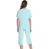 image:imageWiWi Pajamas for Women Soft Knit Capri Pants Pajama Sets Summer Pjs Sleepwear Comfy Lounge Set Viscose from Bamboo SXXLEaqua