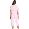 image:imageWiWi Pajamas for Women Soft Knit Capri Pants Pajama Sets Summer Pjs Sleepwear Comfy Lounge Set Viscose from Bamboo SXXLEpink
