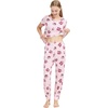 image:imageWiWi Pajamas for Women Soft Pajama Sets Short Sleeve Tops with Jogger Pants Viscose from Bamboo Pjs SXXLAcoffee Cup