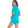 image:imageWiWi Pajamas for Women Super Soft Short Sleeve Top with Shorts Pajama Set Crewneck Summer Cooling Sleepwear Sets SXXLAturquoise