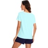 image:imageWiWi Pajamas for Women Super Soft Short Sleeve Top with Shorts Pajama Set Crewneck Summer Cooling Sleepwear Sets SXXLBaqua