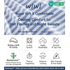 image:imageWiWi Pajamas for Women Super Soft Short Sleeve Top with Shorts Pajama Set Crewneck Summer Cooling Sleepwear Sets SXXLCblue Stripe