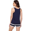 image:imageWiWi Pajamas for Women Super Soft Sleeveless Top with Shorts Cooling Pajama Sets Bamboo Viscose 2 Piece Sleepwear Set S4XAnavy