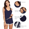 image:imageWiWi Pajamas for Women Super Soft Sleeveless Top with Shorts Cooling Pajama Sets Bamboo Viscose 2 Piece Sleepwear Set S4XAnavy