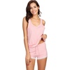 image:imageWiWi Pajamas for Women Super Soft Sleeveless Top with Shorts Cooling Pajama Sets Bamboo Viscose 2 Piece Sleepwear Set S4XApink