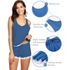 image:imageWiWi Pajamas for Women Super Soft Sleeveless Top with Shorts Cooling Pajama Sets Bamboo Viscose 2 Piece Sleepwear Set S4XAprussian Blue