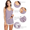 image:imageWiWi Pajamas for Women Super Soft Sleeveless Top with Shorts Cooling Pajama Sets Bamboo Viscose 2 Piece Sleepwear Set S4XAviolet