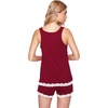 image:imageWiWi Pajamas for Women Super Soft Sleeveless Top with Shorts Cooling Pajama Sets Bamboo Viscose 2 Piece Sleepwear Set S4XAwine