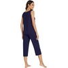 image:imageWiWi Pajamas for WomenViscose Made from Bamboo Sleeveless Pjs Tank Top Capri Pants Pajama Set SXXLAnavy