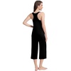image:imageWiWi Pajamas for WomenViscose Made from Bamboo Sleeveless Pjs Tank Top Capri Pants Pajama Set SXXLBblack