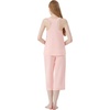 image:imageWiWi Pajamas for WomenViscose Made from Bamboo Sleeveless Pjs Tank Top Capri Pants Pajama Set SXXLBcream Pink