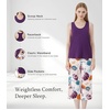 image:imageWiWi Pajamas for WomenViscose Made from Bamboo Sleeveless Pjs Tank Top Capri Pants Pajama Set SXXLBdark PurplePumpkin