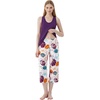 image:imageWiWi Pajamas for WomenViscose Made from Bamboo Sleeveless Pjs Tank Top Capri Pants Pajama Set SXXLBdark PurplePumpkin