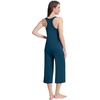 image:imageWiWi Pajamas for WomenViscose Made from Bamboo Sleeveless Pjs Tank Top Capri Pants Pajama Set SXXLBpeacock Blue
