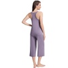 image:imageWiWi Pajamas for WomenViscose Made from Bamboo Sleeveless Pjs Tank Top Capri Pants Pajama Set SXXLBviolet