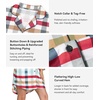 image:imageWiWi Soft Cooling Nightgowns for Women Bamboo Viscose Long Sleeve Sleep Shirt Button Down Sleepwear Boyfriend Gown SXXLAgreen Plaid