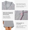 image:imageWiWi Soft Cooling Nightgowns for Women Bamboo Viscose Long Sleeve Sleep Shirt Button Down Sleepwear Boyfriend Gown SXXLAheather Grey
