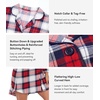 image:imageWiWi Soft Cooling Nightgowns for Women Bamboo Viscose Long Sleeve Sleep Shirt Button Down Sleepwear Boyfriend Gown SXXLAnavyRed Plaid