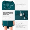 image:imageWiWi Soft Cooling Nightgowns for Women Bamboo Viscose Long Sleeve Sleep Shirt Button Down Sleepwear Boyfriend Gown SXXLApeacock Green