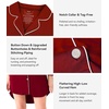 image:imageWiWi Soft Cooling Nightgowns for Women Bamboo Viscose Long Sleeve Sleep Shirt Button Down Sleepwear Boyfriend Gown SXXLAwine Red