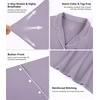image:imageWiWi Soft Cooling Nightgowns for Women Bamboo Viscose Long Sleeve Sleep Shirt Button Down Sleepwear Boyfriend Gown SXXLBviolet