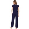 image:imageWiWi Soft Pajama Set for Women Short Sleeve Viscose from Bamboo Sleepwear Lightweight Loose Pajamas Pjs Sets SXXLAnavy