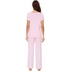 image:imageWiWi Soft Pajama Set for Women Short Sleeve Viscose from Bamboo Sleepwear Lightweight Loose Pajamas Pjs Sets SXXLCpink