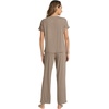 image:imageWiWi Soft Pajama Set for Women Short Sleeve Viscose from Bamboo Sleepwear Lightweight Loose Pajamas Pjs Sets SXXLDcamel
