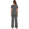 image:imageWiWi Soft Pajama Set for Women Short Sleeve Viscose from Bamboo Sleepwear Lightweight Loose Pajamas Pjs Sets SXXLFcharcoal Heather