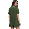 image:imageWiWi Soft Pajamas Set for Women Button Down Short Pajama Sets Plus Size Pjs Sleepwear Viscose from Bamboo S4XAarmy Green