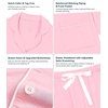 image:imageWiWi Soft Pajamas Set for Women Button Down Short Pajama Sets Plus Size Pjs Sleepwear Viscose from Bamboo S4XAmisty Rose