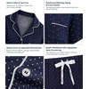 image:imageWiWi Soft Pajamas Set for Women Button Down Short Pajama Sets Plus Size Pjs Sleepwear Viscose from Bamboo S4XAnavyWhite Dots