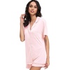 image:imageWiWi Soft Pajamas Set for Women Button Down Short Pajama Sets Plus Size Pjs Sleepwear Viscose from Bamboo S4XApink