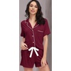 image:imageWiWi Soft Pajamas Set for Women Button Down Short Pajama Sets Plus Size Pjs Sleepwear Viscose from Bamboo S4XAwine