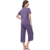 image:imageWiWi Soft Pajamas Set for Women Button Down Short Pajama Sets Plus Size Pjs Sleepwear Viscose from Bamboo S4XClavender