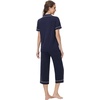 image:imageWiWi Soft Pajamas Set for Women Button Down Short Pajama Sets Plus Size Pjs Sleepwear Viscose from Bamboo S4XCnavyWhite Dots