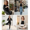 image:imageWiWi Soft Underwear for Women Thermal Long Johns Sets Super Warm Base Layer Top Pants Pajamas Set Viscose from Bamboo S3XAblack