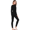 image:imageWiWi Soft Underwear for Women Thermal Long Johns Sets Super Warm Base Layer Top Pants Pajamas Set Viscose from Bamboo S3XAblack