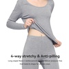 image:imageWiWi Soft Underwear for Women Thermal Long Johns Sets Super Warm Base Layer Top Pants Pajamas Set Viscose from Bamboo S3XAheather Grey